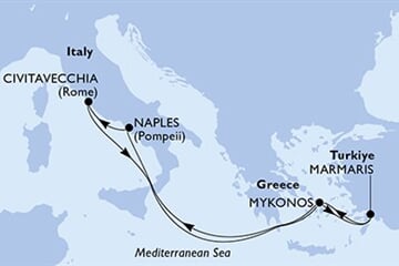 MSC Divina - Turecko, Řecko, Itálie (Marmaris)