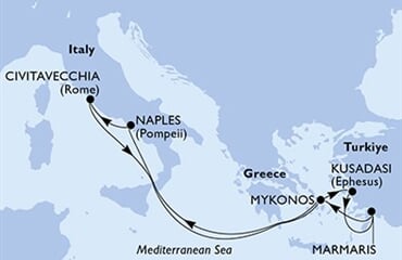 MSC Divina - Turecko, Řecko, Itálie (Marmaris)