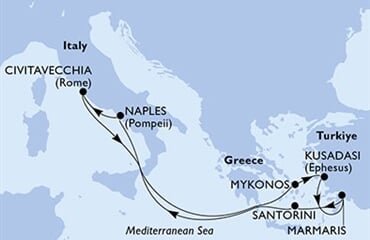 MSC Divina - Turecko, Řecko, Itálie (Marmaris)