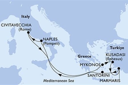MSC Divina - Turecko, Řecko, Itálie (Marmaris)