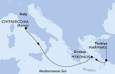 MSC Divina - Itálie, Řecko, Turecko (z Civitavecchie)