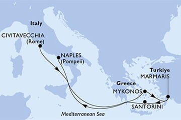 MSC DIVINA - Olaszország, Görögország, Törökország (a Civitavecchia-ből)
