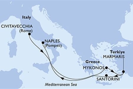 MSC DIVINA - Itálie, Řecko, Turecko (z Civitavecchie)