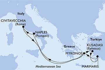MSC DIVINA - Turecko, Řecko, Itálie (Marmaris)