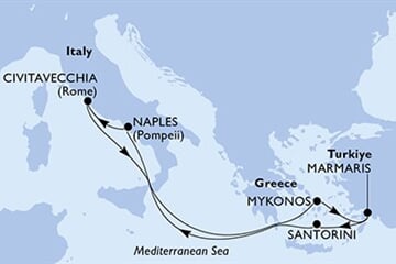 MSC DIVINA - Turecko, Řecko, Itálie (Marmaris)