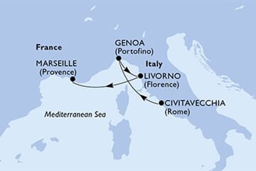MSC OPERA - Itálie, Francie (z Civitavecchie)