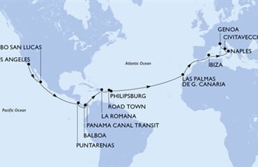 MSC Magnifica - USA, Mexiko, Kostarika, Panama, Dominikán.rep., ... (Los Angeles)