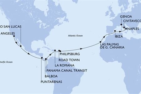 MSC Magnifica - USA, Mexiko, Kostarika, Panama, Dominikán.rep., ... (Los Angeles)