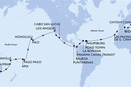 MSC Magnifica - Austrálie, Nová Kaledonie, Vanuatu, Samoa, Americká Samoa, ... (ze Sydney)