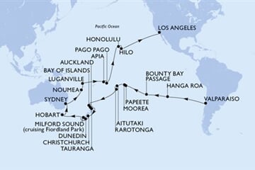 MSC MAGNIFICA - Chile, Pitcairn, Franc. Polynésie, Cookovy o., Nový Zéland, ... (Valparaíso)