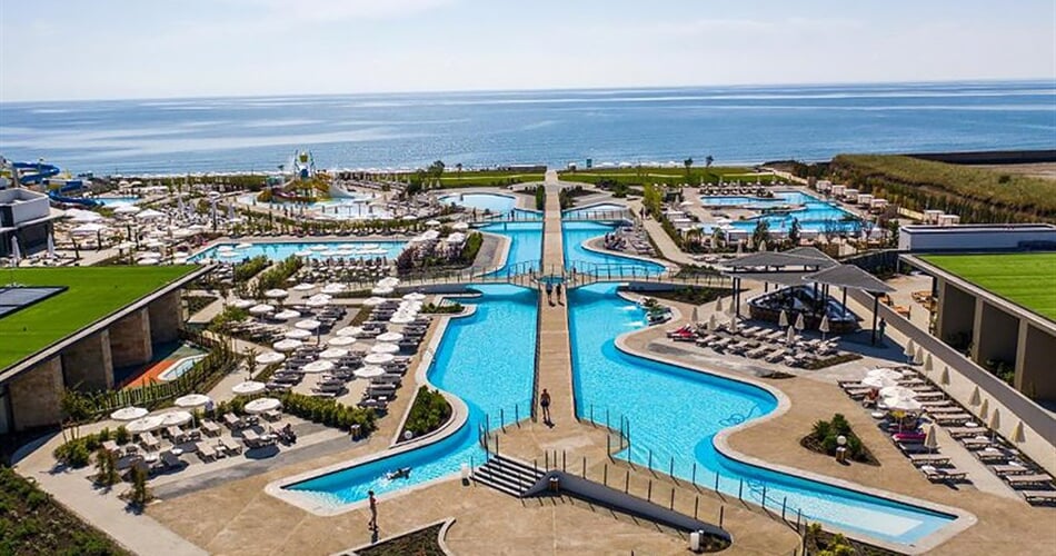 Hotel Wave Resort: fotografie vybavení exteriérů a interiérů ubytování.