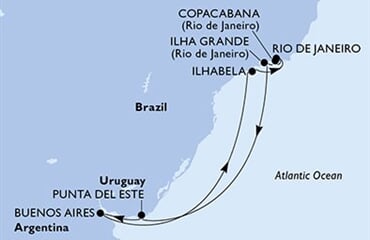 MSC Splendida - Argentina, Brazílie, Uruguay (Buenos Aires)