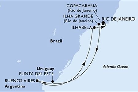 MSC Splendida - Argentina, Brazílie, Uruguay (Buenos Aires)