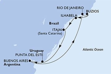 MSC SPLENDIDA - Argentina, Brazílie, Uruguay (Buenos Aires)