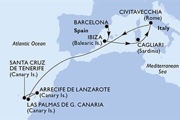 MSC FANTASIA - Španělsko, Itálie (z Barcelony)