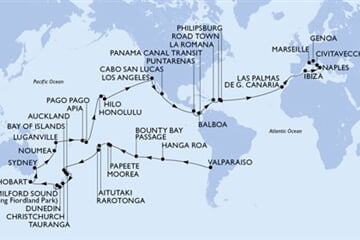 MSC Magnifica - Chile, Pitcairn, Franc. Polynésie, Cookovy o., Nový Zéland, ... (Valparaíso)