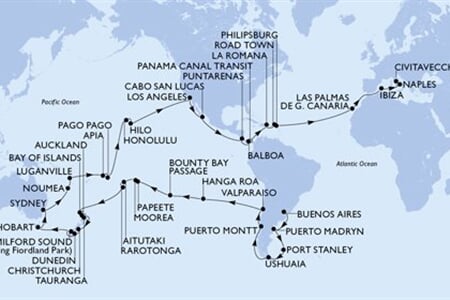 MSC MAGNIFICA - Argentina, Falklandy, Chile, Pitcairn, Franc. Polynésie, ... (Buenos Aires)
