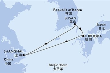 MSC BELLISSIMA - Čína, Jižní Korea, Japonsko (ze Šanghaje)