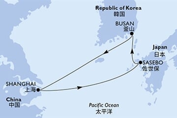 MSC BELLISSIMA - Čína, Japonsko, Jižní Korea (ze Šanghaje)