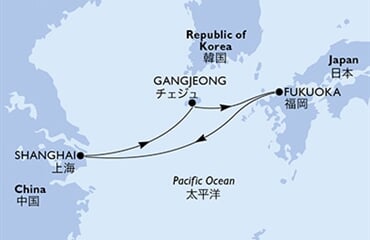 MSC Bellissima - Čína, Jižní Korea, Japonsko (ze Šanghaje)