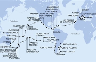 MSC Magnifica - Argentina, Falklandy, Chile, Pitcairn, Franc. Polynésie, ... (Buenos Aires)