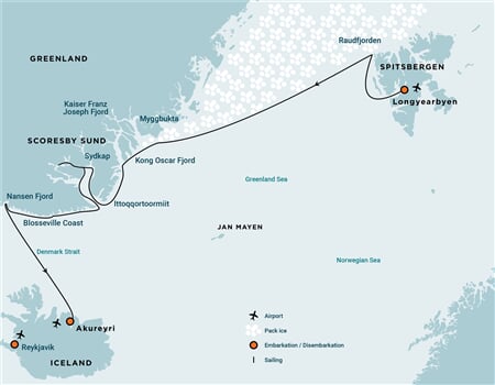 Trasa plavby Oceanwide Expedition OW-HDS11-27