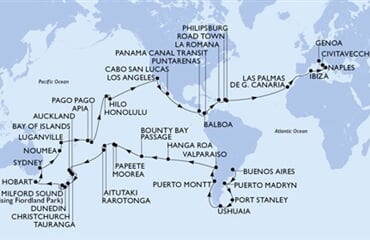 MSC Magnifica - Argentina, Falklandy, Chile, Pitcairn, Franc. Polynésie, ... (Buenos Aires)