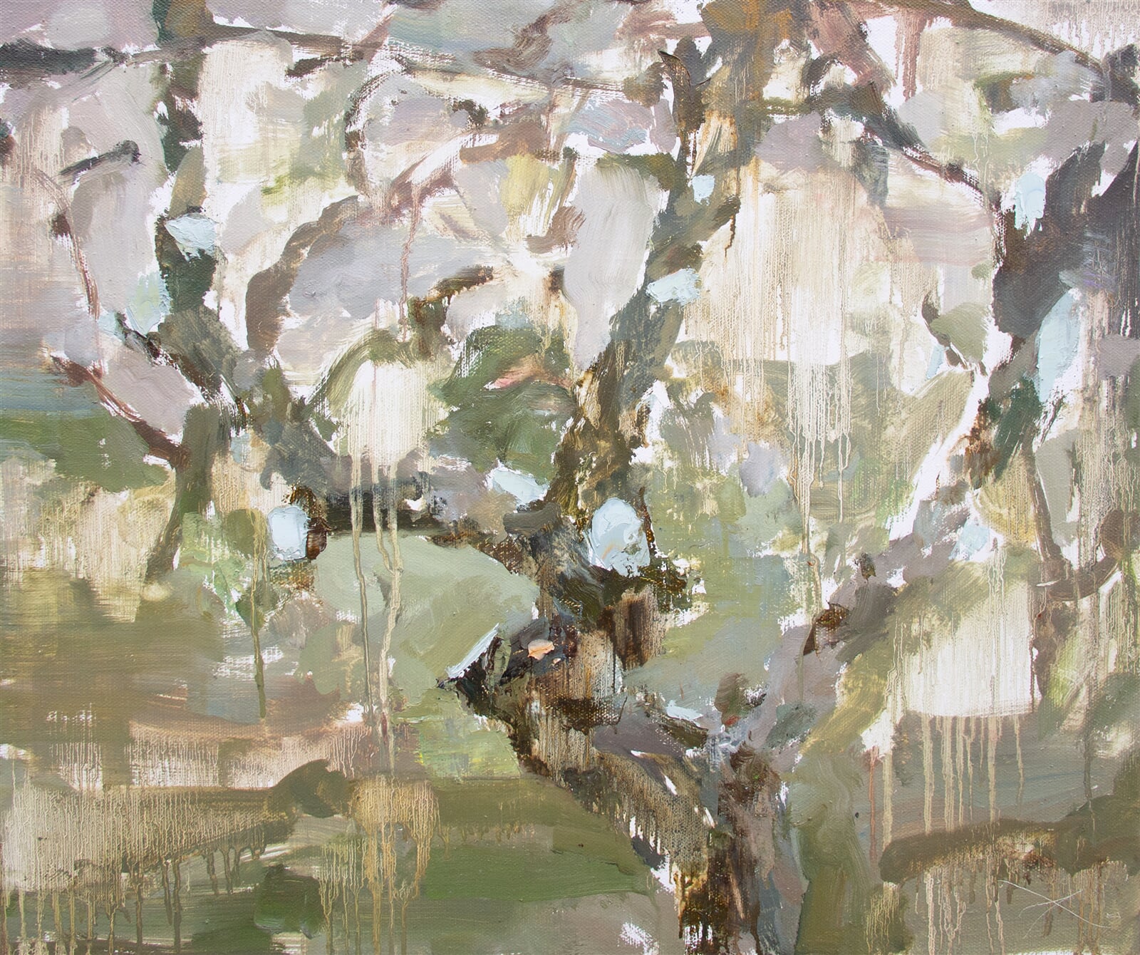 Adéla Topolová: Modrý suk, 55 × 65 cm