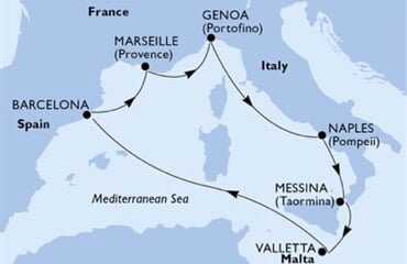 MSC World Asia - Francie, Itálie, Malta, Španělsko (z Marseille)