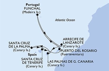 MSC Fantasia - Španělsko, Portugalsko (Arrecife)