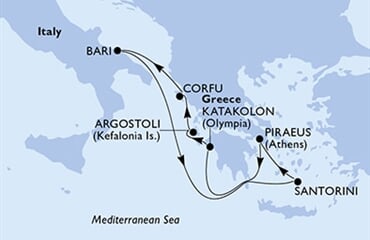 MSC Orchestra - Itálie, Řecko (Bari)