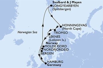 MSC Preziosa - Německo, Norsko, Špicberky (Hamburk)