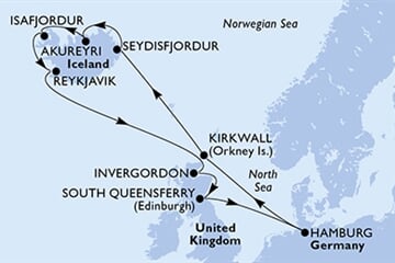 MSC Preziosa - Německo, Velká Británie, Island (Hamburk)