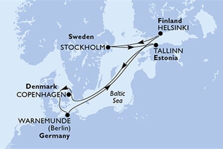 MSC Splendida - Dánsko, Německo, Finsko, Švédsko, Estonsko (z Kodaně)
