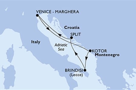 MSC ARMONIA - Olaszország, Montenegró, Horvátország (a Velence-ből)