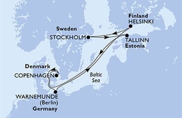 MSC Splendida - Švédsko, Estonsko, Dánsko, Německo, Finsko (ze Stockholmu)