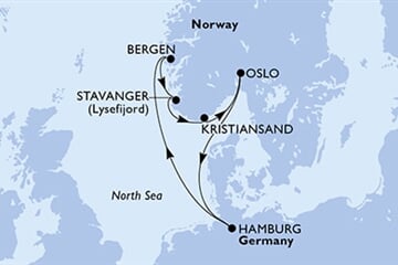 MSC PREZIOSA - Németország, Norvégia (a Hamburg-ból)