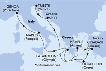 MSC SEAVIEW - Olaszország, Horvátország, Görögország, Törökország (a Trieszt-ből)