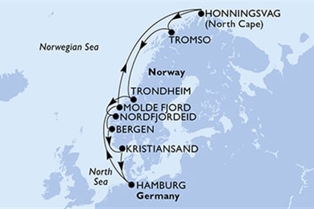 MSC PREZIOSA - Německo, Norsko (Hamburk)