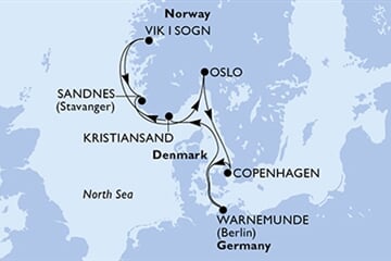 MSC SPLENDIDA - Německo, Norsko, Dánsko (Warnemünde)