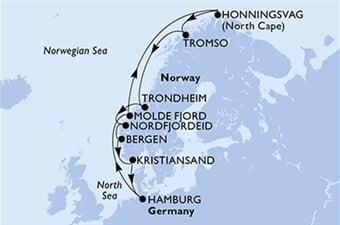 MSC Preziosa - Německo, Norsko (Hamburk)