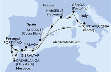 MSC Sinfonia - Itálie, Francie, Španělsko, Portugalsko, Maroko, ... (z Janova)