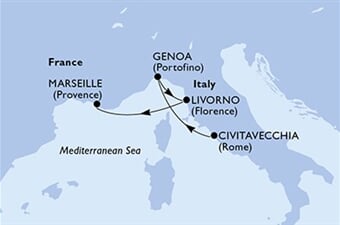 MSC Opera - Itálie, Francie (z Civitavecchie)