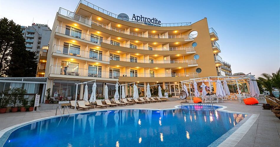 Hotel Aphrodite Beach: fotografie vybavení exteriérů a interiérů ubytování.