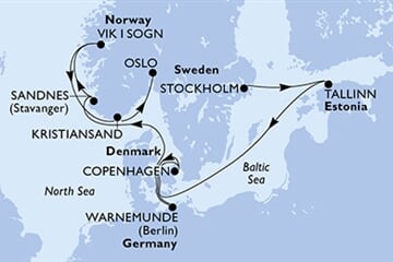 MSC Splendida - Švédsko, Estonsko, Dánsko, Německo, Norsko (ze Stockholmu)