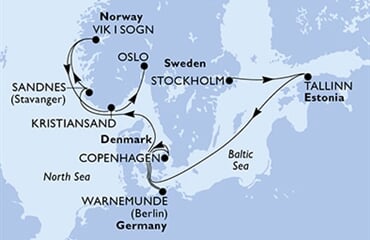 MSC Splendida - Švédsko, Estonsko, Dánsko, Německo, Norsko (ze Stockholmu)