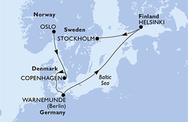 MSC Splendida - Norsko, Dánsko, Německo, Finsko, Švédsko (Oslo)