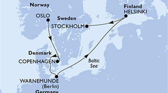 MSC Splendida - Norsko, Dánsko, Německo, Finsko, Švédsko (Oslo)