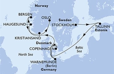 MSC Splendida - Švédsko, Estonsko, Dánsko, Německo, Norsko (ze Stockholmu)