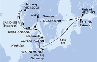 MSC Splendida - Švédsko, Finsko, Estonsko, Dánsko, Německo, ... (ze Stockholmu)